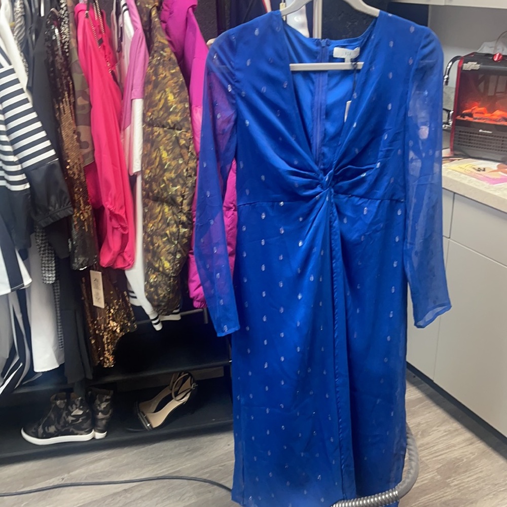 NWT NSR METALLIC DOT BLUE 🔵🔵🔵DRESS